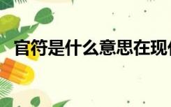 官符是什么意思在现代（官符是什么意思）