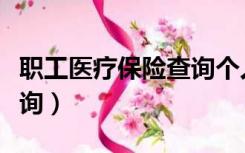 职工医疗保险查询个人账户（职工医疗保险查询）
