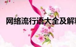 网络流行语大全及解释（网络流行语大全）