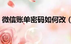 微信账单密码如何改（微信账单密码是什么）