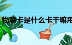 物联卡是什么卡干嘛用的（物联卡是什么卡）