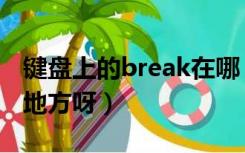 键盘上的break在哪（键盘的break键在什么地方呀）