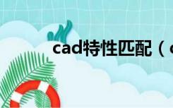 cad特性匹配（cad特性快捷键）