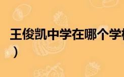 王俊凯中学在哪个学校读书（王俊凯中考成绩）