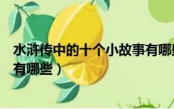 水浒传中的十个小故事有哪些人物（水浒传中的十个小故事有哪些）