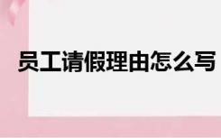 员工请假理由怎么写（员工请假理由大全）