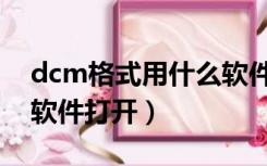 dcm格式用什么软件打开（dcm文件用什么软件打开）