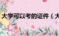 大学可以考的证件（大学可以考的证书大全）