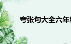 夸张句大全六年级（夸张句例句）