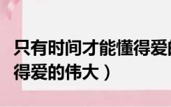 只有时间才能懂得爱的伟大（只有时间才能懂得爱的伟大）