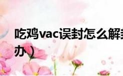 吃鸡vac误封怎么解封（吃鸡被vac封号怎么办）