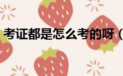 考证都是怎么考的呀（想考证不知道考什么）
