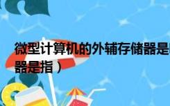 微型计算机的外辅存储器是哪些（微型计算机的外(辅)存储器是指）