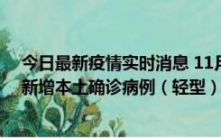 今日最新疫情实时消息 11月18日8时至24时，济南市报告新增本土确诊病例（轻型）17例、无症状感染者60例