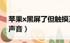苹果x黑屏了但触摸正常（苹果x黑屏了但有声音）