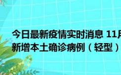 今日最新疫情实时消息 11月18日8时至24时，济南市报告新增本土确诊病例（轻型）17例、无症状感染者60例