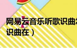 网易云音乐听歌识曲怎么弄（网易云音乐听歌识曲在）