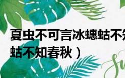 夏虫不可言冰蟪蛄不知春秋（夏虫不可言冰蟪蛄不知春秋）