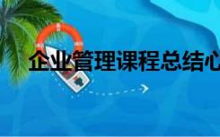 企业管理课程总结心得（企业管理课程）
