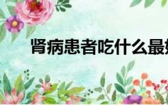 肾病患者吃什么最好（肾病患者忌口）