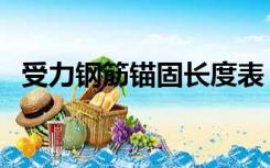 受力钢筋锚固长度表（受力钢筋锚固长度）