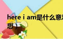 here i am是什么意思（here i am是什么意思）
