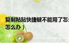 复制粘贴快捷键不能用了怎么回事（复制粘贴快捷键不能用怎么办）