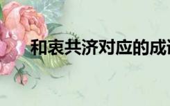 和衷共济对应的成语（和衷共济对联）