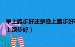 早上跑步好还是晚上跑步好减肥效果好（早上跑步好还是晚上跑步好）