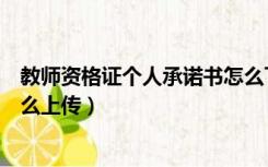 教师资格证个人承诺书怎么下载（教师资格证个人承诺书怎么上传）