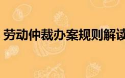 劳动仲裁办案规则解读（劳动仲裁办案规则）