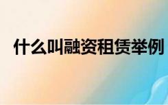 什么叫融资租赁举例（什么叫融资性贸易）