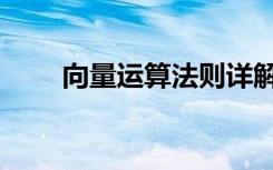 向量运算法则详解（向量运算法则）