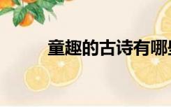 童趣的古诗有哪些（童趣的意思）