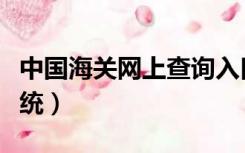 中国海关网上查询入口（中国海关网上查询系统）