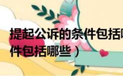 提起公诉的条件包括哪些内容（提起公诉的条件包括哪些）