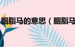 胭脂马的意思（胭脂马 的典故和寓意是什么）