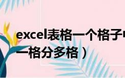 excel表格一个格子中间分斜杠（excel表格一格分多格）