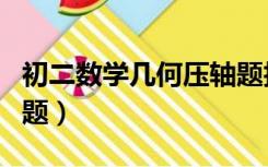 初二数学几何压轴题技巧（初二数学几何压轴题）