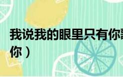 我说我的眼里只有你歌词（我说我的眼里只有你）