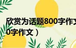 欣赏为话题800字作文怎么写（欣赏为话题800字作文）