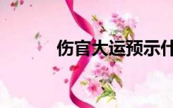 伤官大运预示什么（伤官大运）