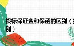 投标保证金和保函的区别（投标保函和投标保证金有什么区别）