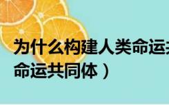 为什么构建人类命运共同体（为什么构建人类命运共同体）
