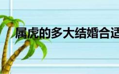 属虎的多大结婚合适（属虎的多大岁数）