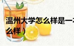 温州大学怎么样是一本还是二本（温州大学怎么样）