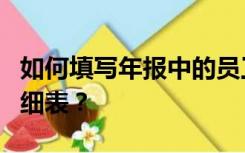 如何填写年报中的员工工资支出及纳税调整明细表？