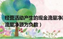 经营活动产生的现金流量净额为负数（经营活动产生的现金流量净额为负数）