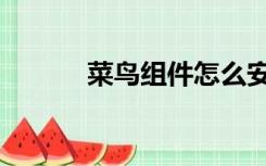 菜鸟组件怎么安装（菜鸟组件）