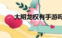 大明龙权有手游吗（大明龙权停运）